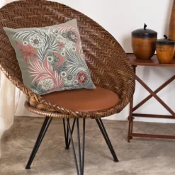 Kirkland's Home And Pink Feather Garden Cotton Pillow- Pillows
