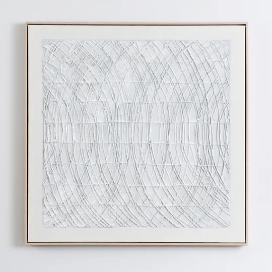 Kirkland's Home And Silver Abstract Lines Framed Art- Framed Art