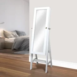 Kirkland's Home And Silver Wood Mirror Armoire- Full Length & Floor Mirrors