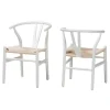 Kirkland's Home And Tan Wishbone Dining Chairs, Set Of 2- Dining Chairs
