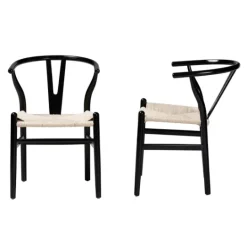 Kirkland's Home And Tan Wishbone Dining Chairs, Set Of 2- Dining Chairs