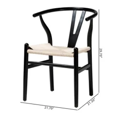 Kirkland's Home And Tan Wishbone Dining Chairs, Set Of 2- Dining Chairs