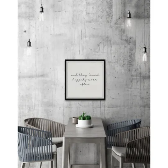 Kirkland's Home And They Lived Happily Framed Art Print- Wall Quotes & Signs