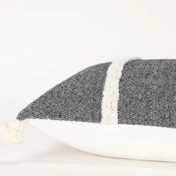 Kirkland's Home And White Artisanal Stripes Lumbar Pillow- Pillows