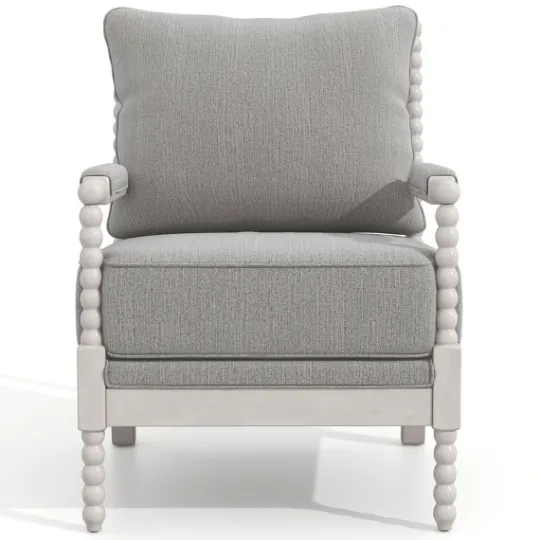 Kirkland's Home And White Beaded Frame Accent Chair- Accent Chairs