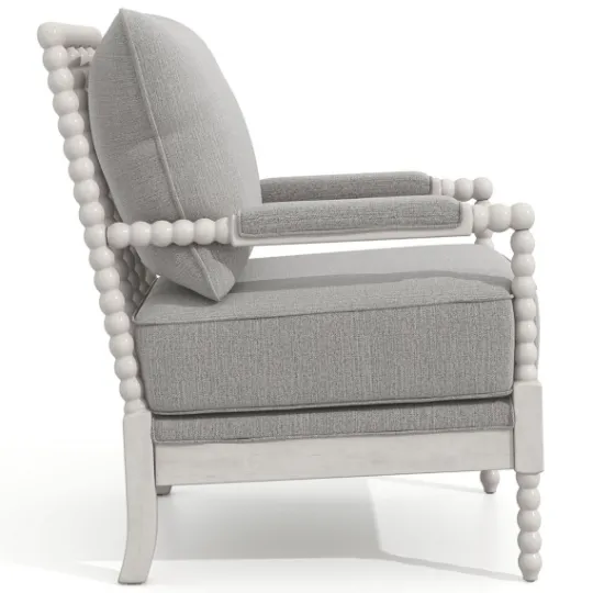 Kirkland's Home And White Beaded Frame Accent Chair- Accent Chairs