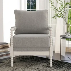 Kirkland's Home And White Beaded Frame Accent Chair- Accent Chairs