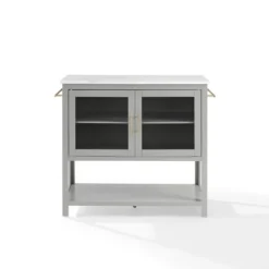 Kirkland's Home And White Marble Top Kitchen Island- Kitchen Islands & Bar Carts