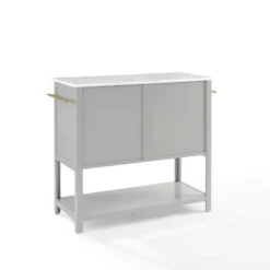 Kirkland's Home And White Marble Top Kitchen Island- Kitchen Islands & Bar Carts