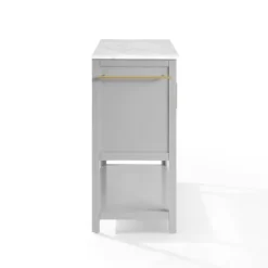 Kirkland's Home And White Marble Top Kitchen Island- Kitchen Islands & Bar Carts