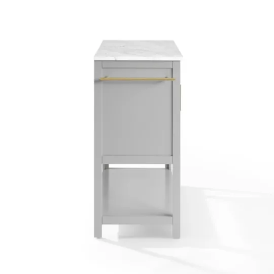 Kirkland's Home And White Marble Top Kitchen Island- Kitchen Islands & Bar Carts