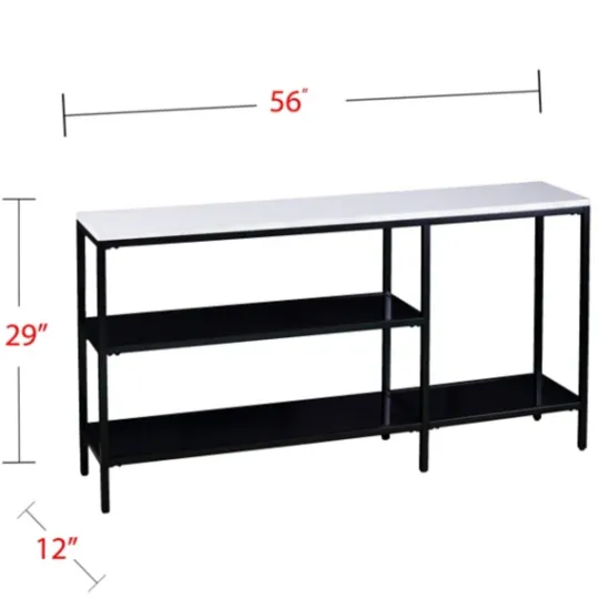 Kirkland's Home And White Multi-Level Console Table- Console Tables