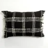 Kirkland's Home And White Open Plaid Lumbar Pillow- Pillows