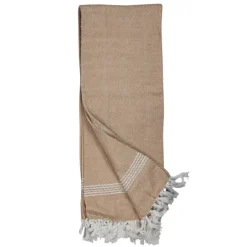 Kirkland's Home And White With Fringe Throw Blanket- Blankets & Throws
