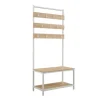 Kirkland's Home And White Wood Bench Hall Tree- Entryway Furniture