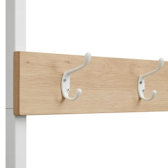 Kirkland's Home And White Wood Bench Hall Tree- Entryway Furniture