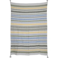 Kirkland's Home And Yellow Stripe Throw Blanket- Blankets & Throws