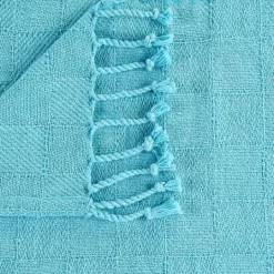 Kirkland's Home Angel Checkered Weave Fringe Throw- Blankets & Throws