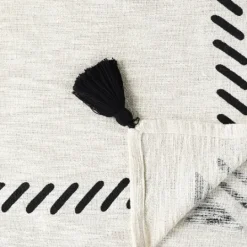 Kirkland's Home Anna Black And White Diamond Throw- Blankets & Throws