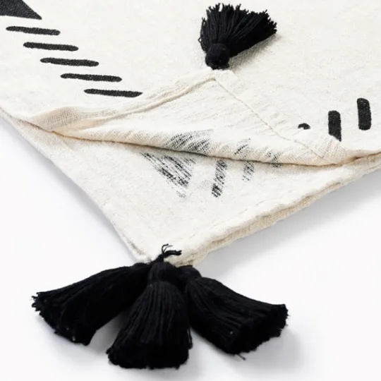 Kirkland's Home Anna Black And White Diamond Throw- Blankets & Throws