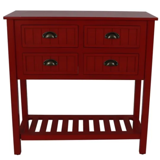 Kirkland's Home Antique Beadboard 4-Drawer Console Table- Console Tables