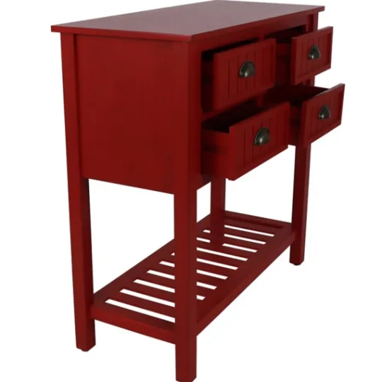 Kirkland's Home Antique Beadboard 4-Drawer Console Table- Console Tables
