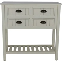 Kirkland's Home Antique Beadboard 4-Drawer Console Table- Console Tables