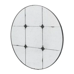 Kirkland's Home Antique Black Floral Panel Round Mirror- Decorative Mirrors