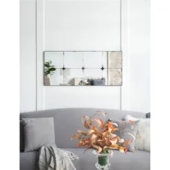 Kirkland's Home Antique Black Floral Panel Rectangle Mirror- Decorative Mirrors