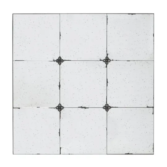 Kirkland's Home Antique Black Floral Panel Square Mirror- Decorative Mirrors