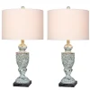 Kirkland's Home Antique Blue Decorative Urn Table Lamps, Set Of 2- Table Lamps