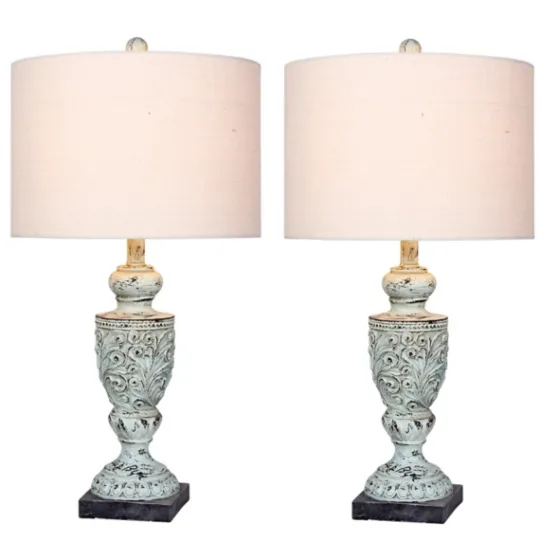 Kirkland's Home Antique Blue Decorative Urn Table Lamps, Set Of 2- Table Lamps