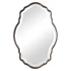 Kirkland's Home Antique Bronze And Silver Curved Wooden Mirror- Decorative Mirrors