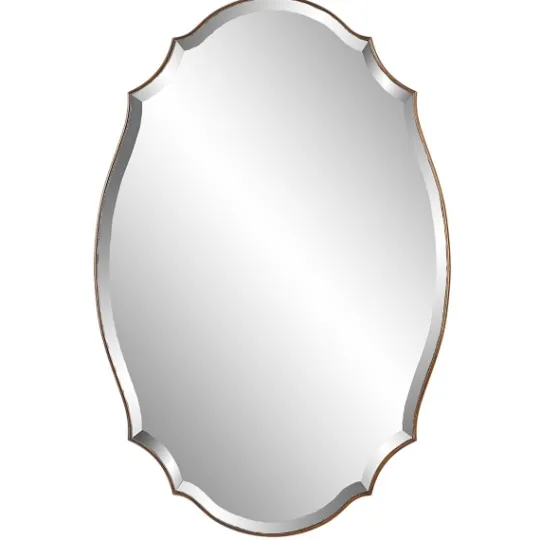 Kirkland's Home Antique Bronze Curved Wall Mirror- Decorative Mirrors