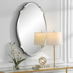 Kirkland's Home Antique Bronze Curved Wall Mirror- Decorative Mirrors