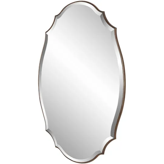 Kirkland's Home Antique Bronze Curved Wall Mirror- Decorative Mirrors