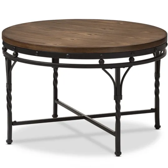 Kirkland's Home Antique Bronze Round Coffee Table- Coffee Tables