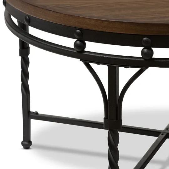 Kirkland's Home Antique Bronze Round Coffee Table- Coffee Tables