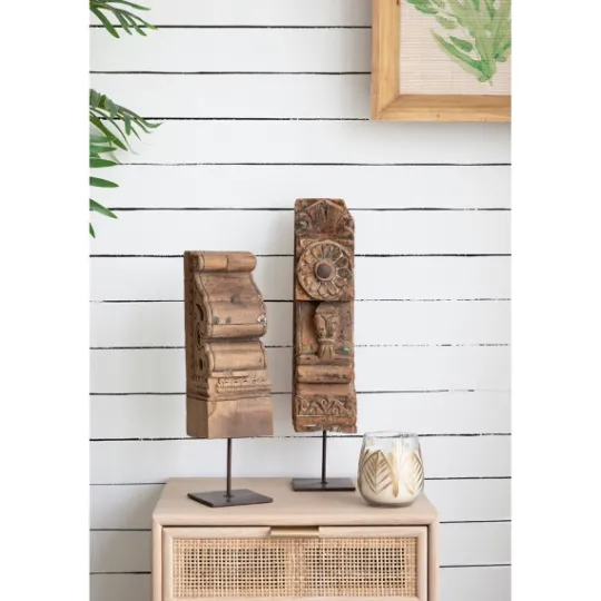 Kirkland's Home Antique Carved Wood Figurine- Statues & Figurines