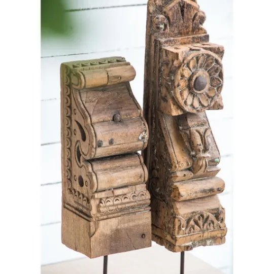 Kirkland's Home Antique Carved Wood Figurine- Statues & Figurines