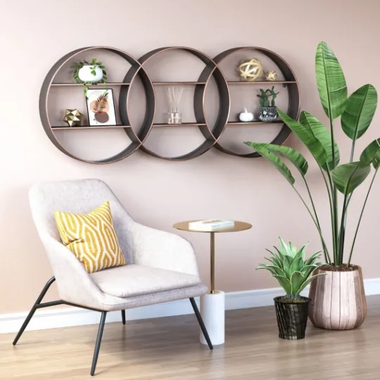 Kirkland's Home Antique Copper Guzzo Wall Shelf- Shelves