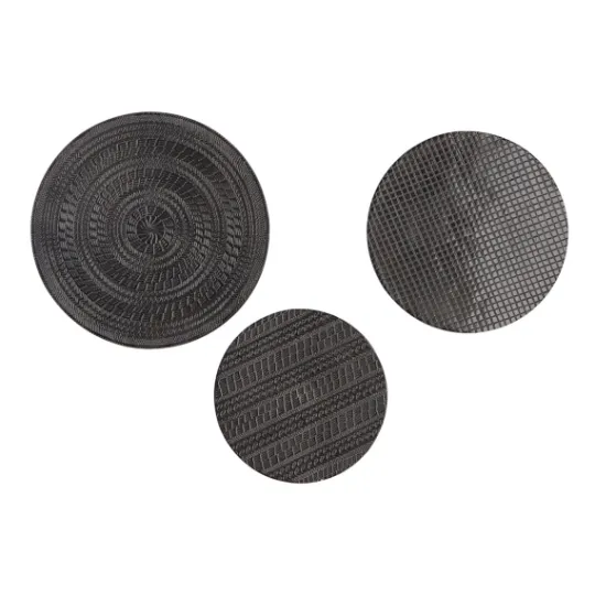 Kirkland's Home Antique Dark Geometric 3-Pc. Wall Plaque Set- Wall Plaques