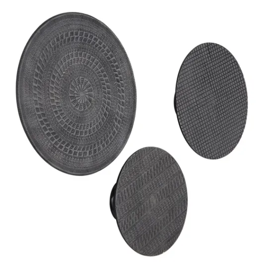 Kirkland's Home Antique Dark Geometric 3-Pc. Wall Plaque Set- Wall Plaques