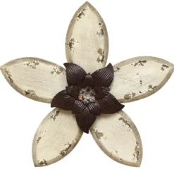 Kirkland's Home Antique Flower Plaque- Wall Plaques