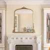 Kirkland's Home Antique Gold Metal Baroque Arch Wall Mirror- Decorative Mirrors