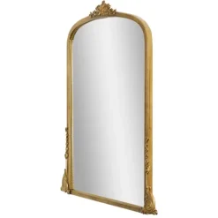Kirkland's Home Antique Gold Metal Baroque Arch Wall Mirror- Decorative Mirrors