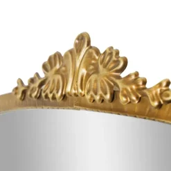Kirkland's Home Antique Gold Metal Baroque Arch Wall Mirror- Decorative Mirrors