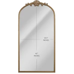 Kirkland's Home Antique Gold Metal Ornate Arch Wall Mirror- Decorative Mirrors