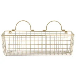 Kirkland's Home Antique Gold 2-Pc. Wire Basket Set- Wall Storage