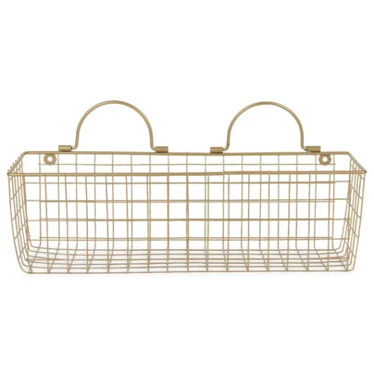 Kirkland's Home Antique Gold 2-Pc. Wire Basket Set- Wall Storage